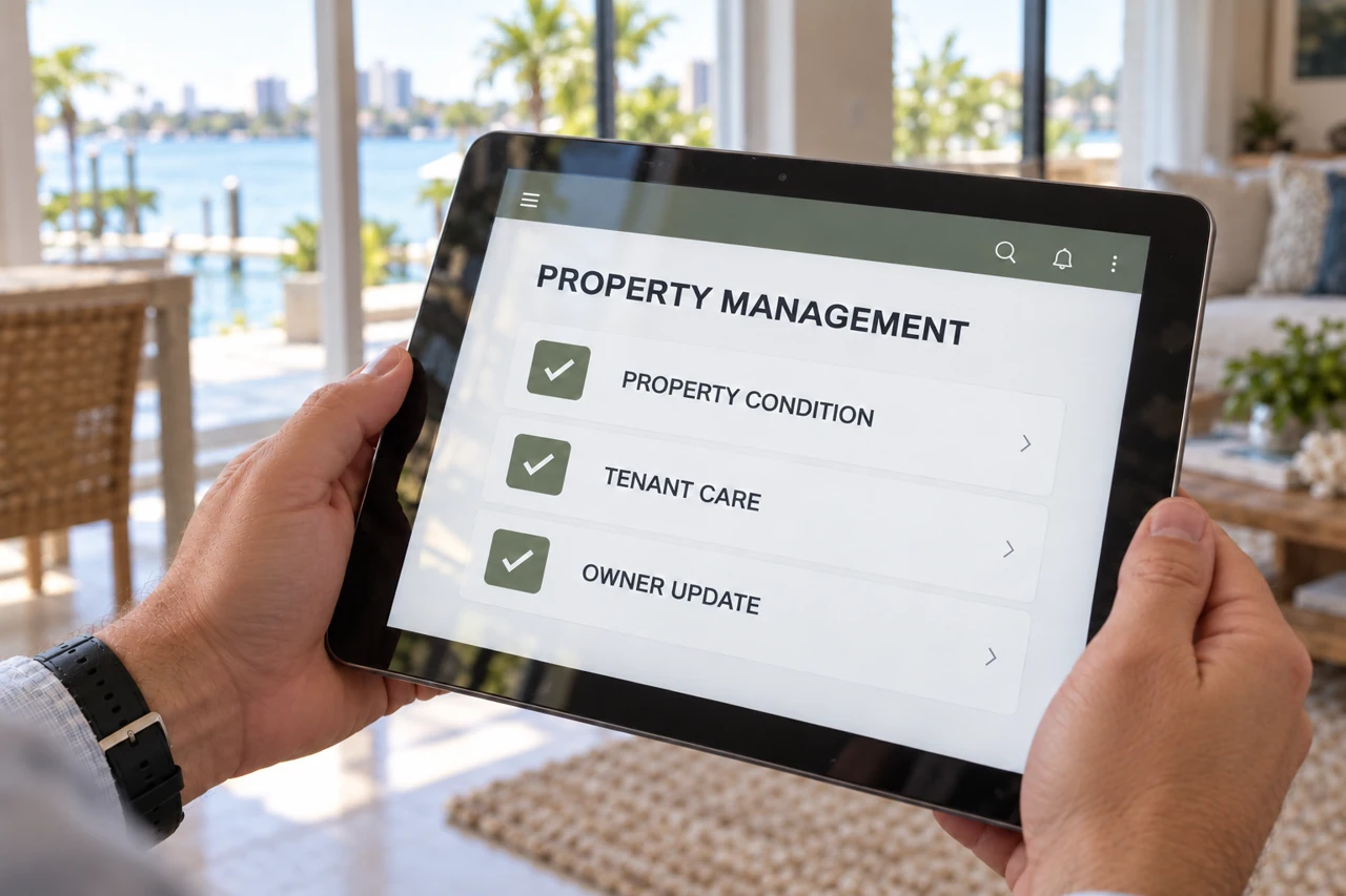 Property Management checklist: Property Condition, Tenant Care, Owner Update